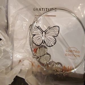 Alex and ani limited edition butterfly 🦋 bracelet gratitude orange silver